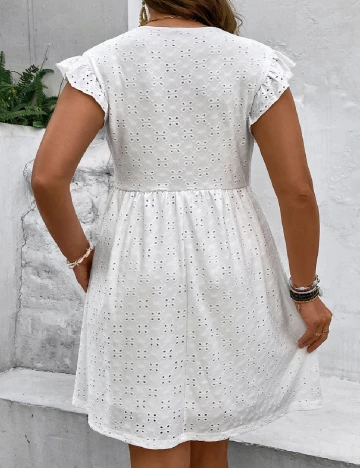 Rochie scurta SHEIN CURVE, alb