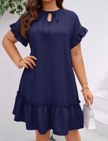 Rochie scurta SHEIN CURVE, bleumarin