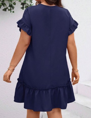 Rochie scurta SHEIN CURVE, bleumarin