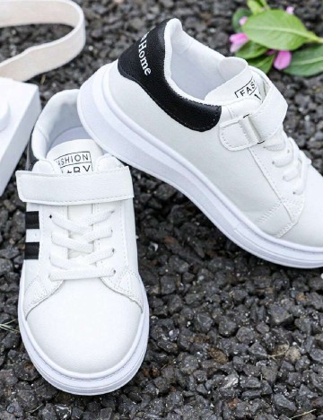 Adidasi Shein Kids, alb