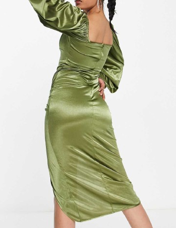 Rochie medie ASOS, verde