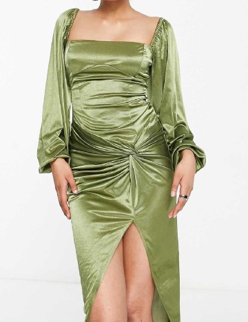 Rochie medie ASOS, verde