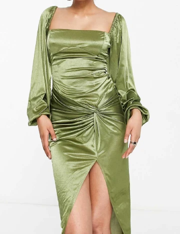 Rochie medie ASOS, verde
