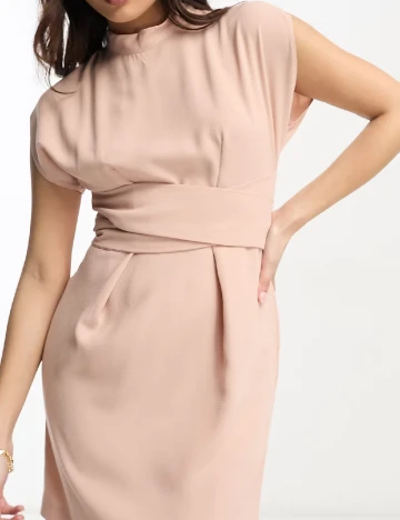 Rochie scurta Closet London, roz pal