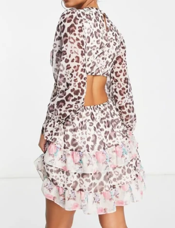 Rochie scurta Miss Selfridge, animal print Animal print