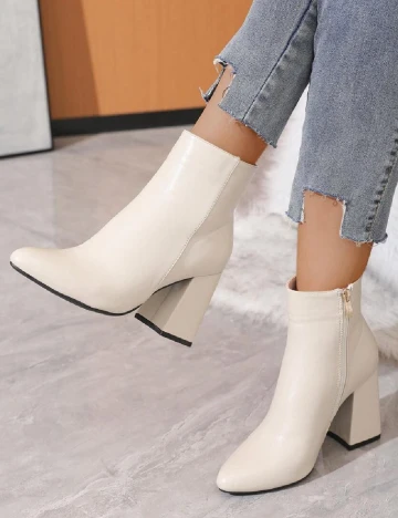 Botine SHEIN, crem