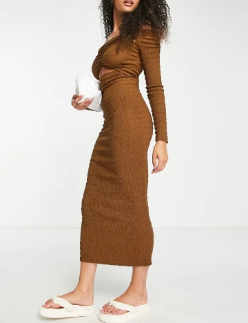 Rochie medie ASOS, maro