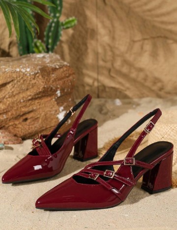 Pantofi SHEIN, visiniu