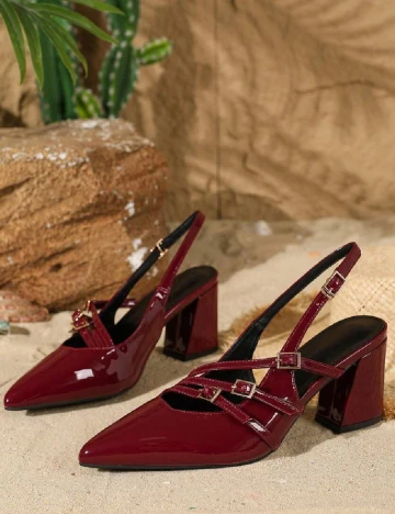 Pantofi SHEIN, visiniu