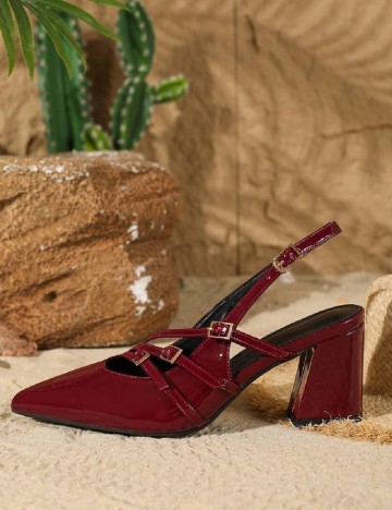 Pantofi SHEIN, visiniu