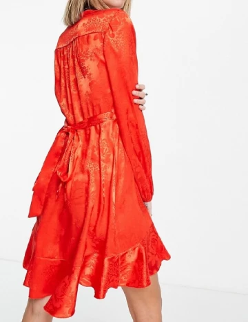 Rochie scurta Flounce London, rosu