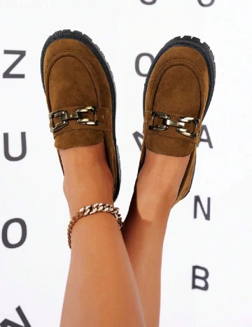Mocasini SHEIN, maro
