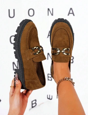 Mocasini SHEIN, maro