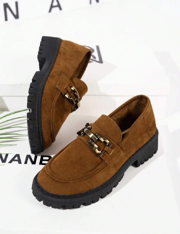 Mocasini SHEIN, maro