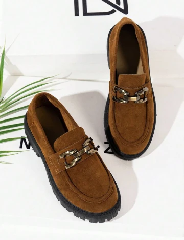 Mocasini SHEIN, maro