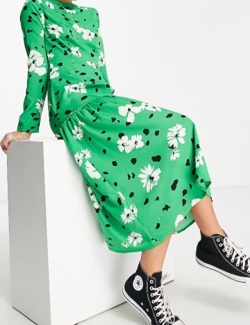 Rochie medie Wednesday sgirl, verde