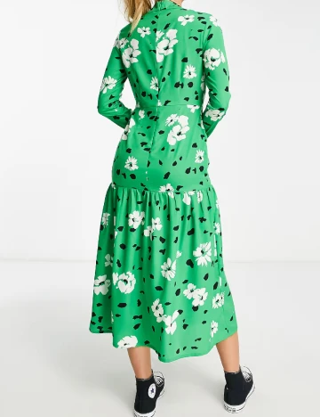 Rochie medie Wednesday sgirl, verde