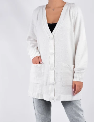 Cardigan Pieces, alb, M