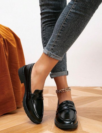 
						Mocasini SHEIN, negru
