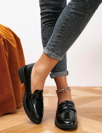 Mocasini SHEIN, negru Negru