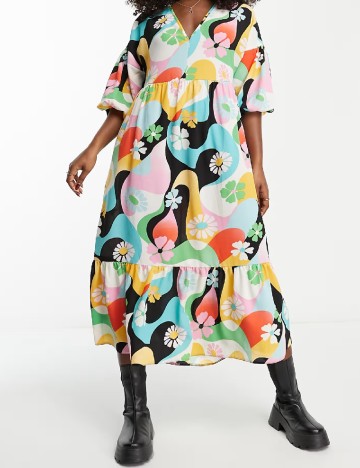 Rochie medie ASOS, mix culori