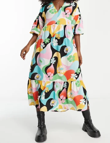 Rochie medie ASOS, mix culori