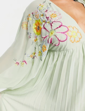 Rochie lunga ASOS Curve, verde
