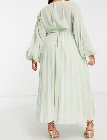 Rochie lunga ASOS Curve, verde