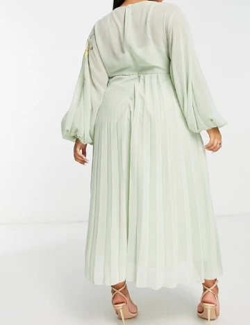 Rochie lunga ASOS Curve, verde