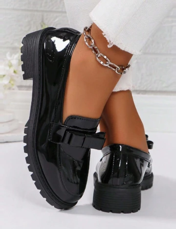 Mocasini SHEIN, negru Negru