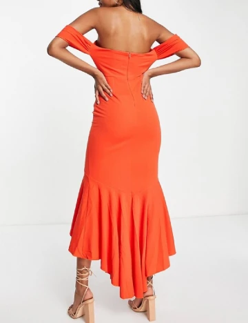 Rochie medie Little Mistress, portocaliu