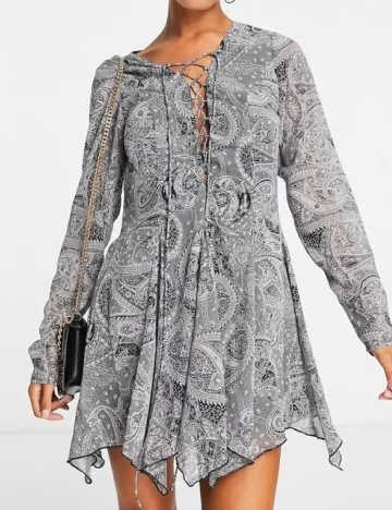 Rochie scurta ASOS, gri