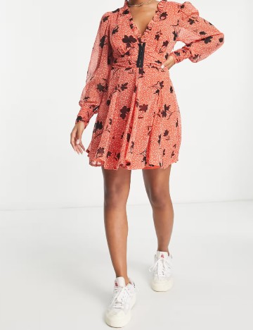 Rochie scurta ASOS, rosu