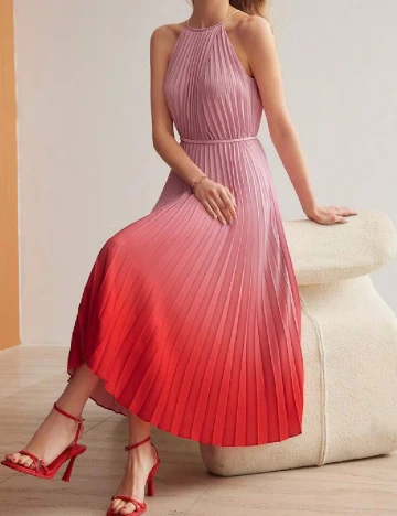 Rochie medie MOTF, roz