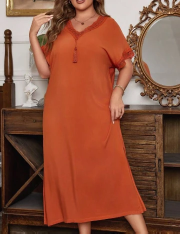 Rochie lunga SHEIN CURVE, portocaliu