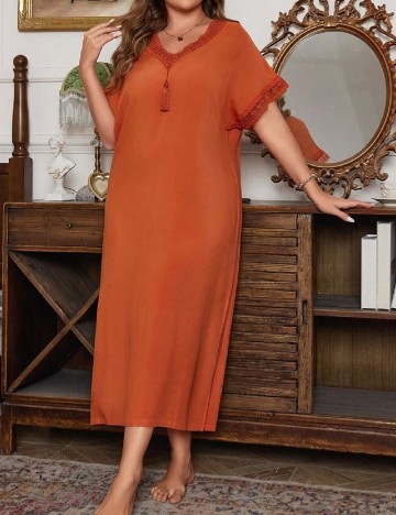 Rochie lunga SHEIN CURVE, portocaliu