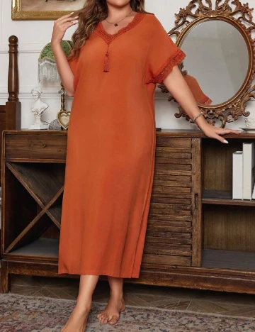 Rochie lunga SHEIN CURVE, portocaliu