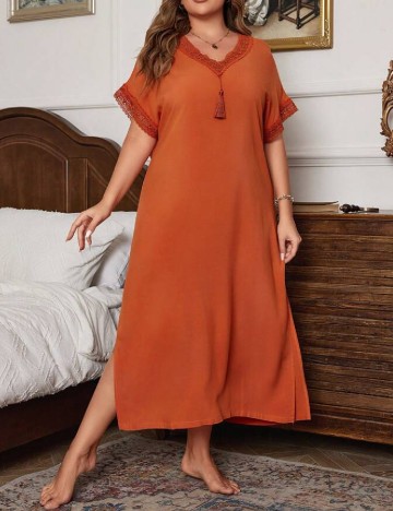 Rochie lunga SHEIN CURVE, portocaliu