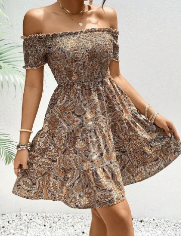 Rochie scurta SHEIN, maro