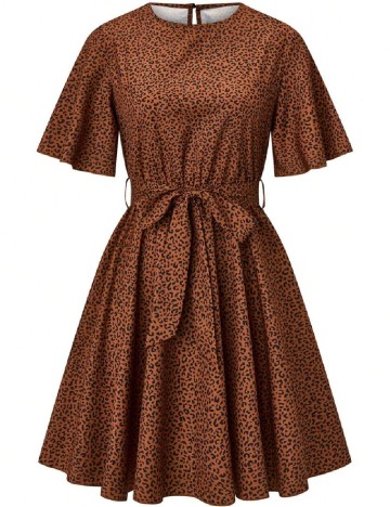 Rochie scurta SHEIN, maro
