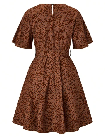 Rochie scurta SHEIN, maro Maro