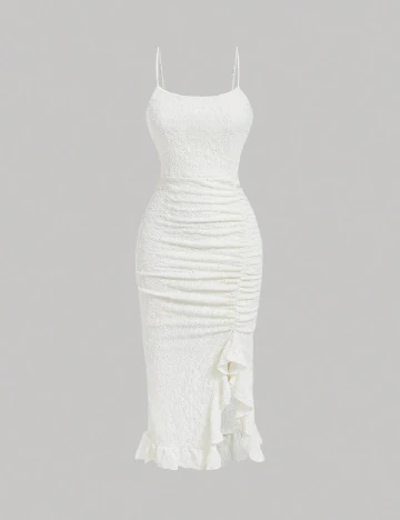 Rochie medie SHEIN, ecru