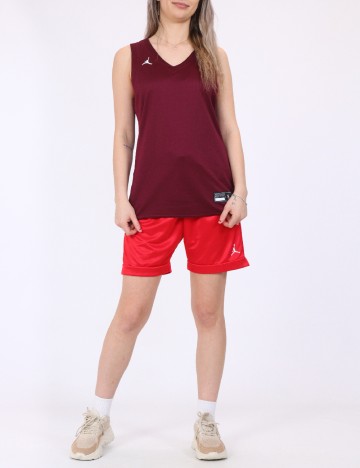 Maiou reversibil Jordan, visiniu/alb