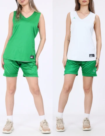 Maiou reversibil Jordan, verde/alb Verde