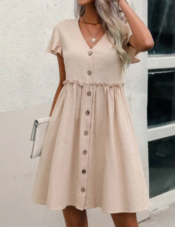 Rochie scurta SHEIN, crem