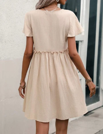Rochie scurta SHEIN, crem
