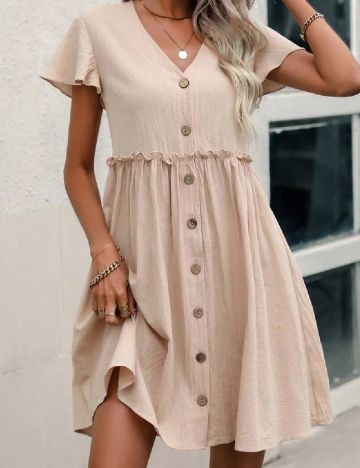Rochie scurta SHEIN, crem