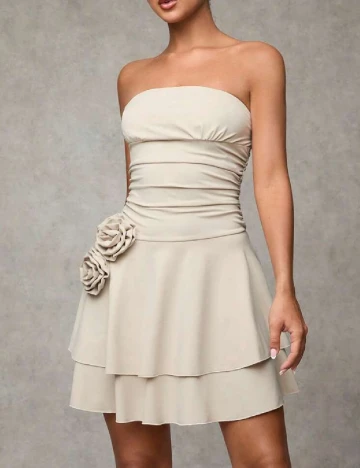 Rochie scurta SHEIN, crem