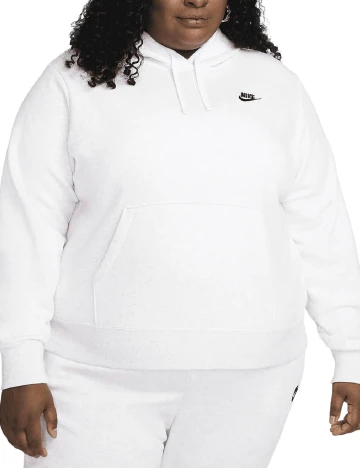Hanorac Nike Plus Size, alb Alb