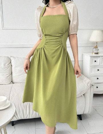 Rochie lunga SHEIN, verde
